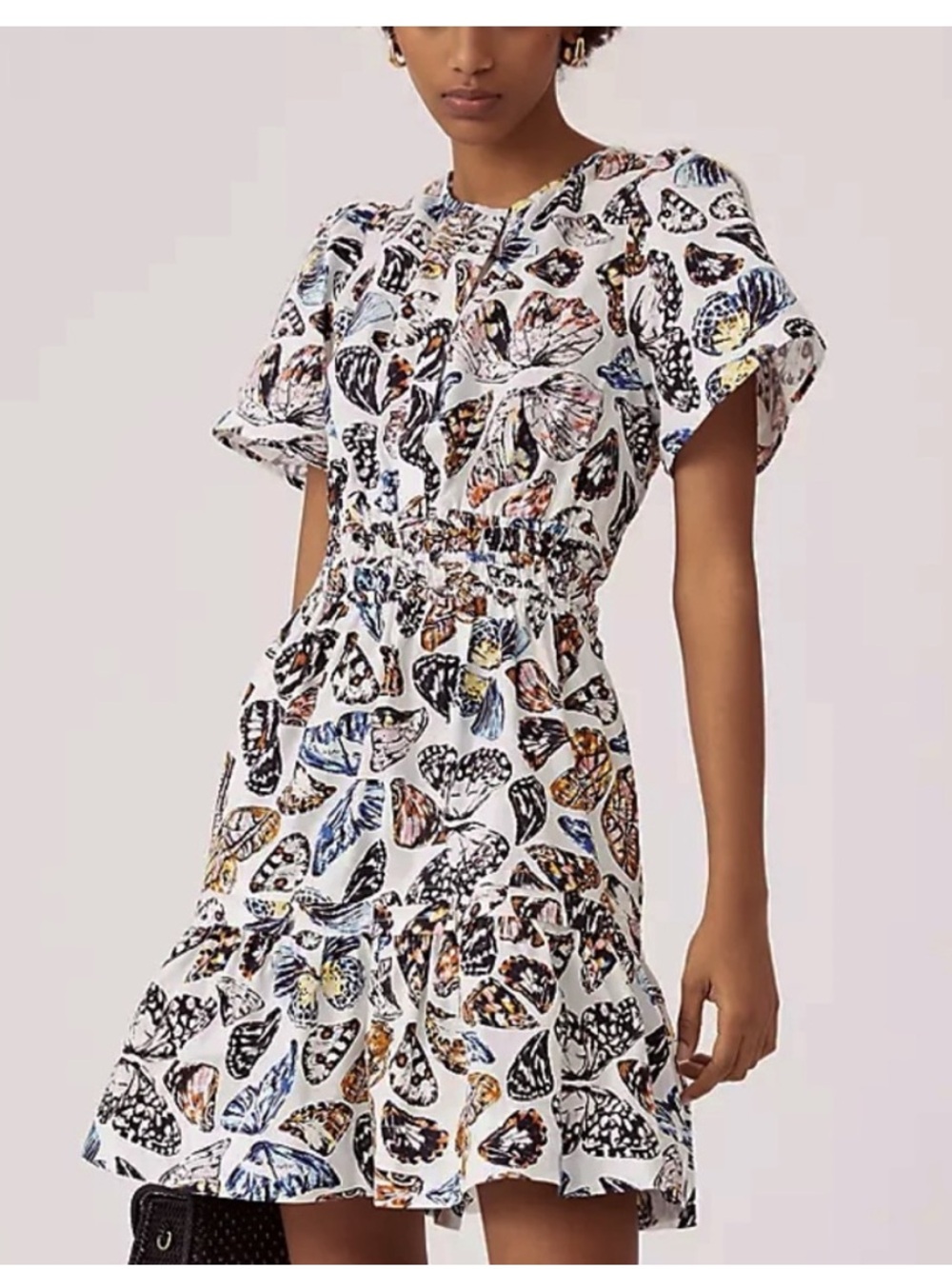 Anthropologie Maeve Somerset Women’s Butterfly Print Mini Dress in a Size Large